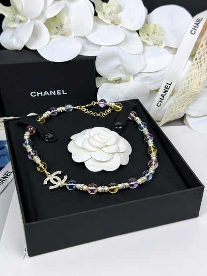 [Panda Jewelry]26C New Spring Collection Colorful Transparent Resin Necklace