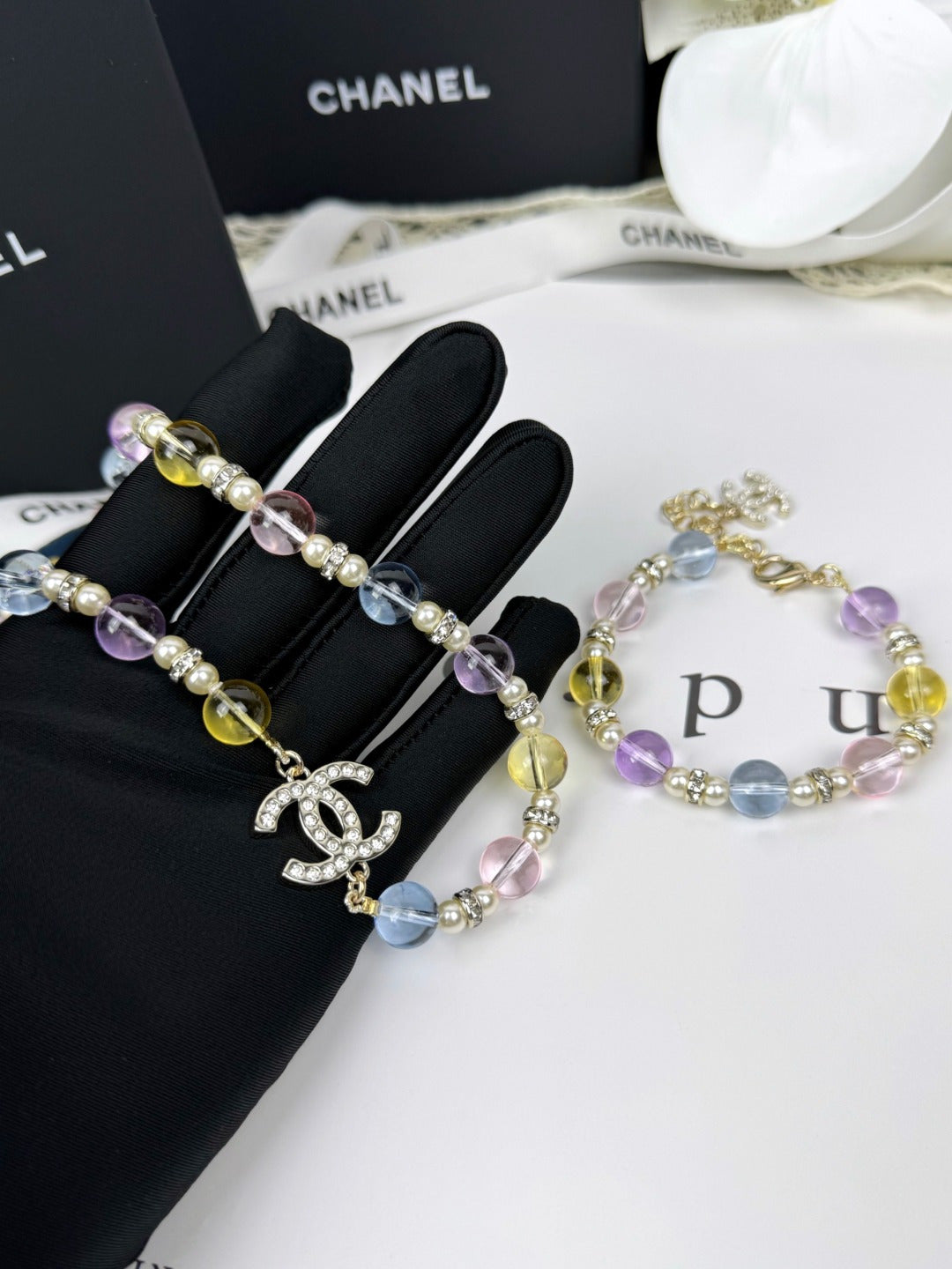 [Panda Jewelry]26C New Spring Collection Colorful Transparent Resin Necklace