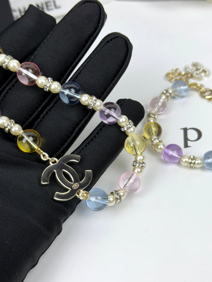 [Panda Jewelry]26C New Spring Collection Colorful Transparent Resin Necklace