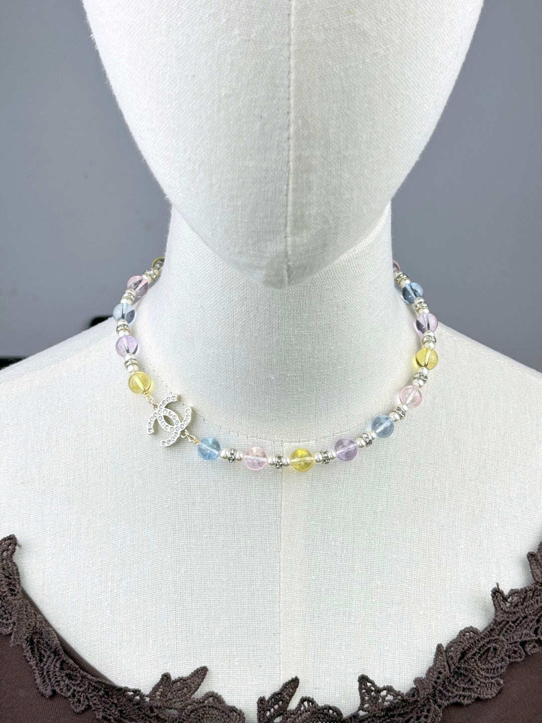 [Panda Jewelry]26C New Spring Collection Colorful Transparent Resin Necklace