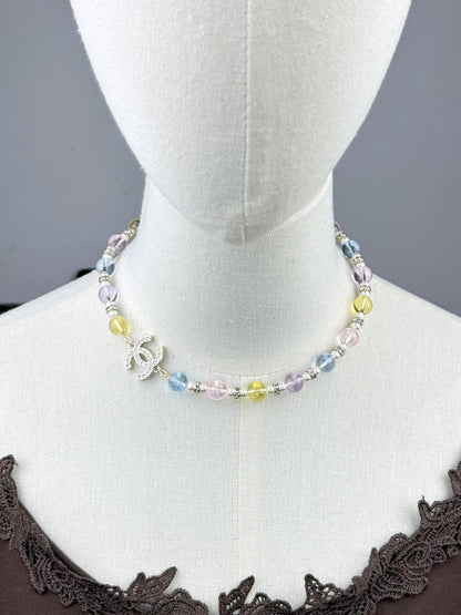 [Panda Jewelry]26C New Spring Collection Colorful Transparent Resin Necklace