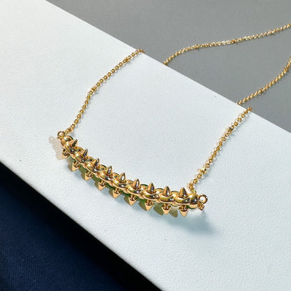 [Panda Jewelry]New Arrival: Green Bead Rivet Necklace