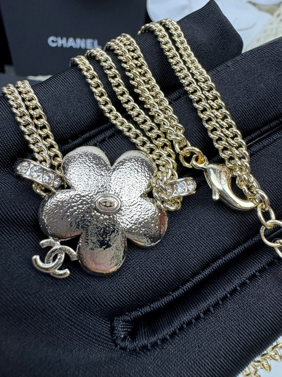 [Panda Jewelry]New Blue Floral Double-Layer Necklace
