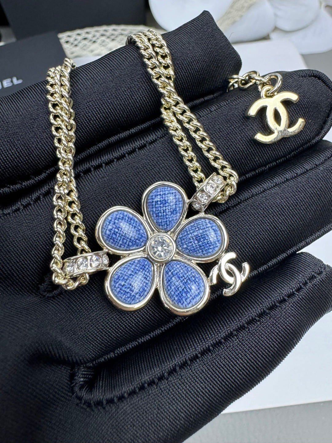 [Panda Jewelry]VOLTE New Blue Floral Double-Layer Bracelet