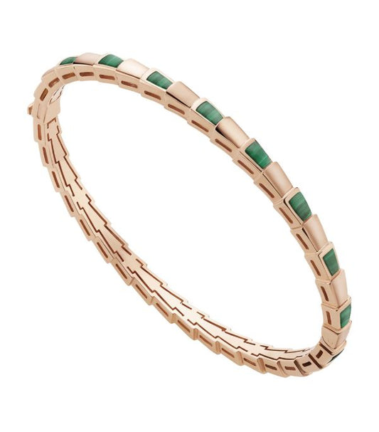 [Panda Jewelry]SERPENTI BRACELET PINK GOLD MALACHITE