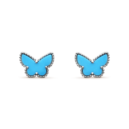 [Panda Jewelry]BUTTERFLY TURQUOISE EARRINGS SILVER