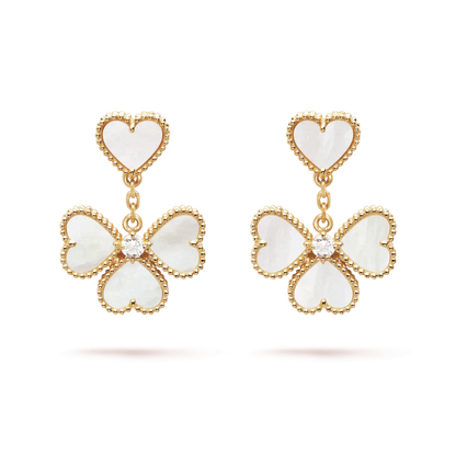 [Panda Jewelry]CLOVER SWEET WHITE MOP EARRINGS