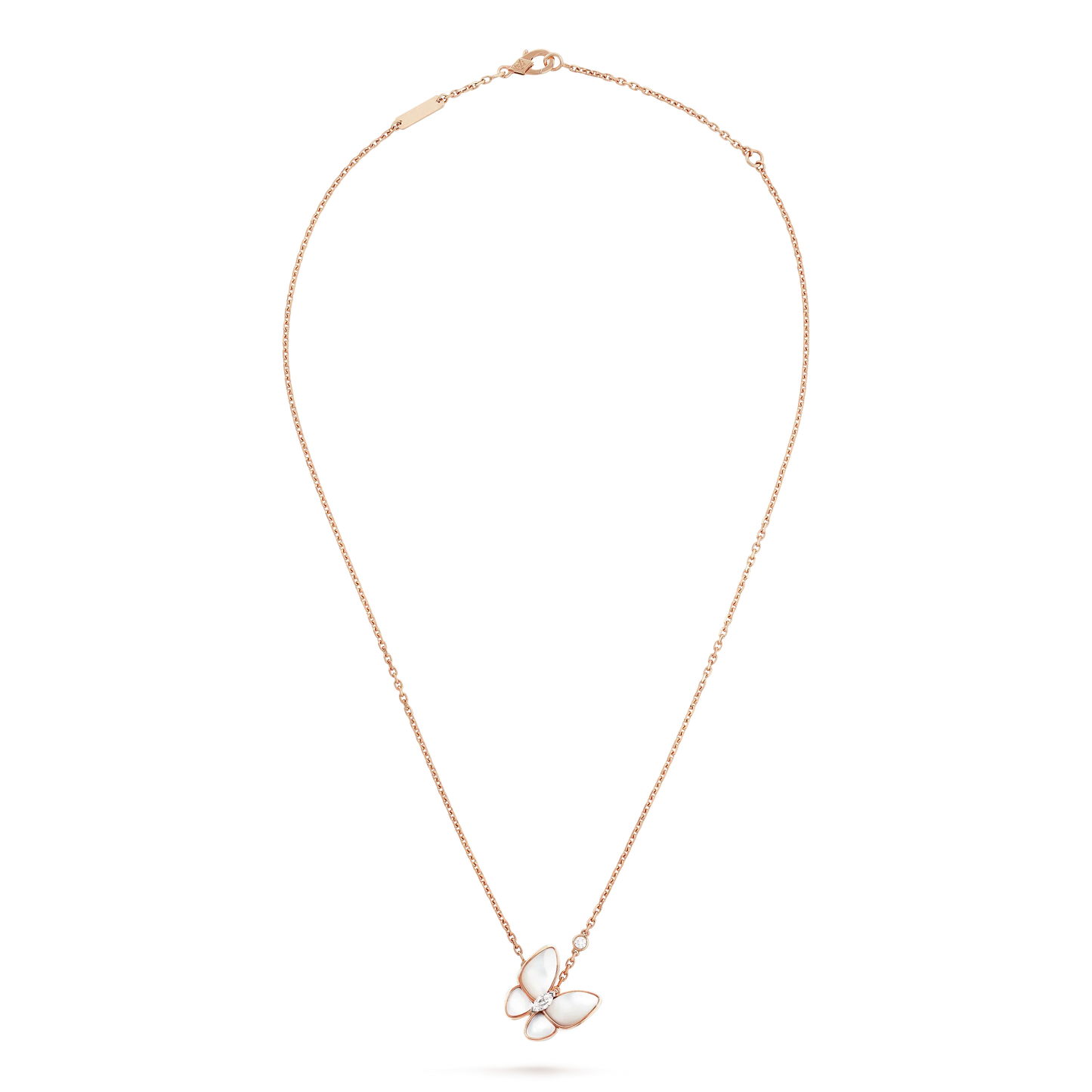 [Panda Jewelry]BUTTERFLY MOP DIAMOND NECKLACE