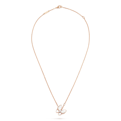 [Panda Jewelry]BUTTERFLY MOP DIAMOND NECKLACE