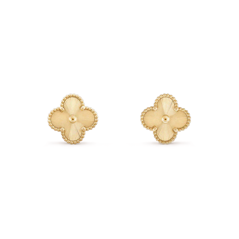 [Panda Jewelry]CLOVER MINI 9.5MM LASER EARRINGS