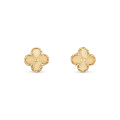 [Panda Jewelry]CLOVER MINI 9.5MM LASER EARRINGS