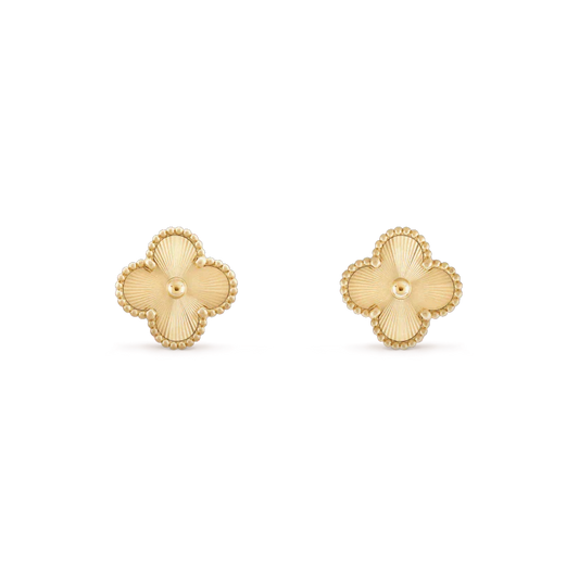 [Panda Jewelry]CLOVER MINI 9.5MM LASER EARRINGS