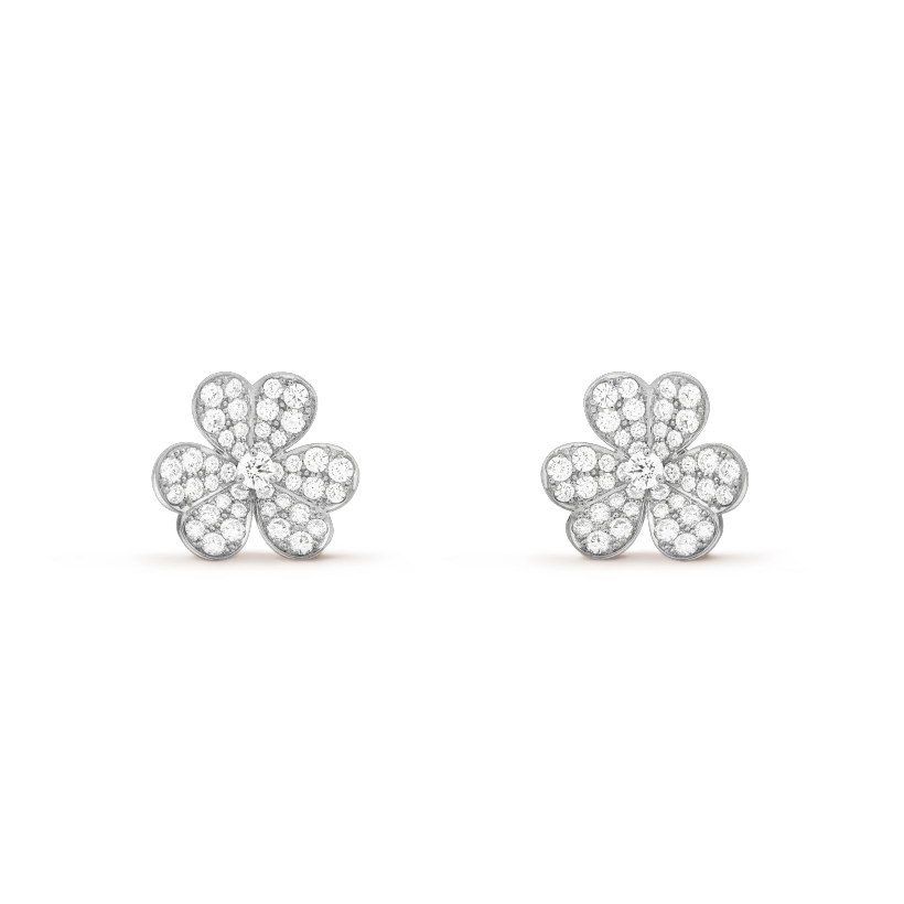 [Panda Jewelry]CLOVER COMOS DIAMOND EARRINGS SILVER