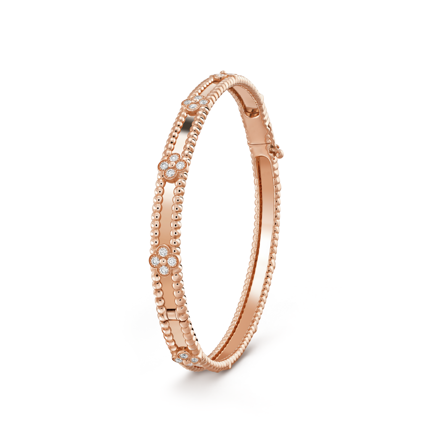 [Panda Jewelry]CLOVER BRACELET 4MM DIAMONDS