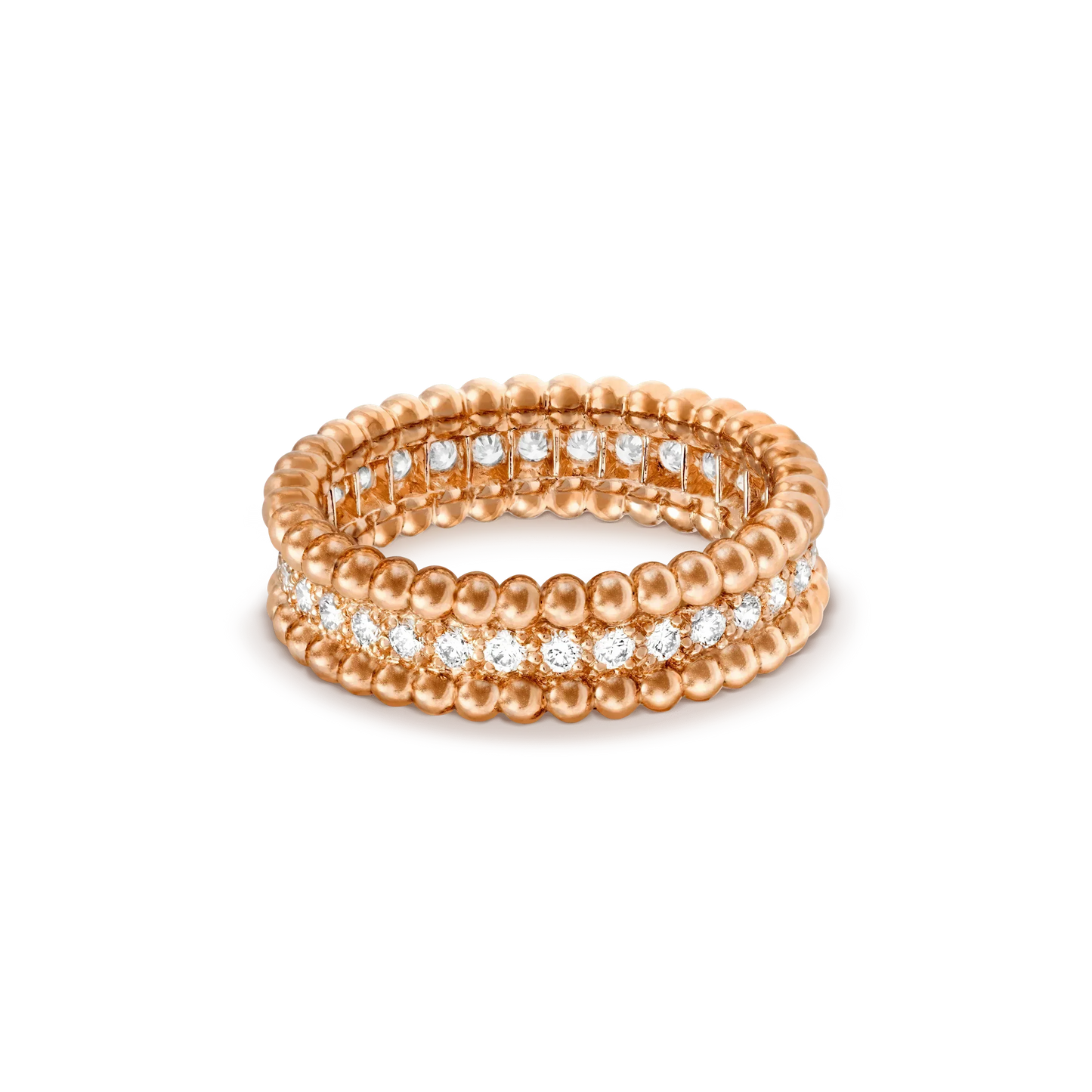 [Panda Jewelry]PERLEE DIAMOND ROSE GOLD RING