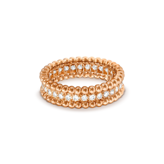 [Panda Jewelry]PERLEE DIAMOND ROSE GOLD RING