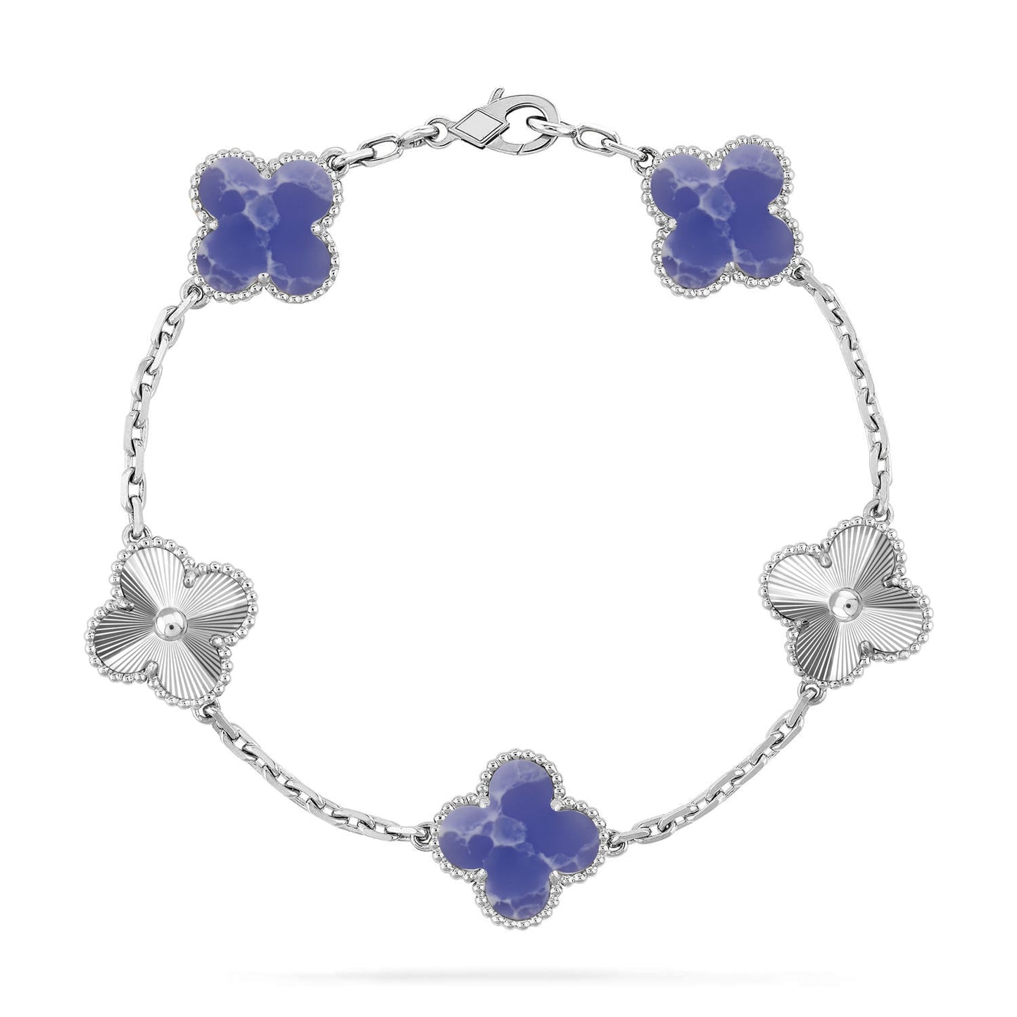 [Panda Jewelry]CLOVER 5 MOTIF BLUE VEINS BRACELET COLLECTION