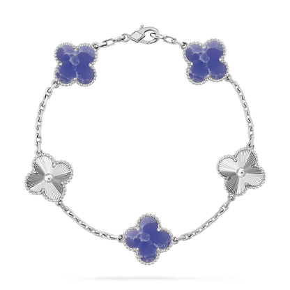 [Panda Jewelry]CLOVER 5 MOTIF BLUE VEINS BRACELET COLLECTION