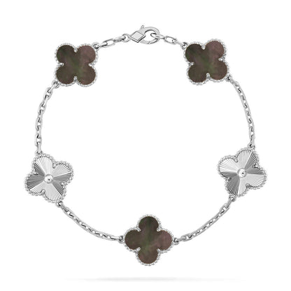 [Panda Jewelry] CLOVER 5 MOTIF GRAY MOP BRACELET COLLECTION