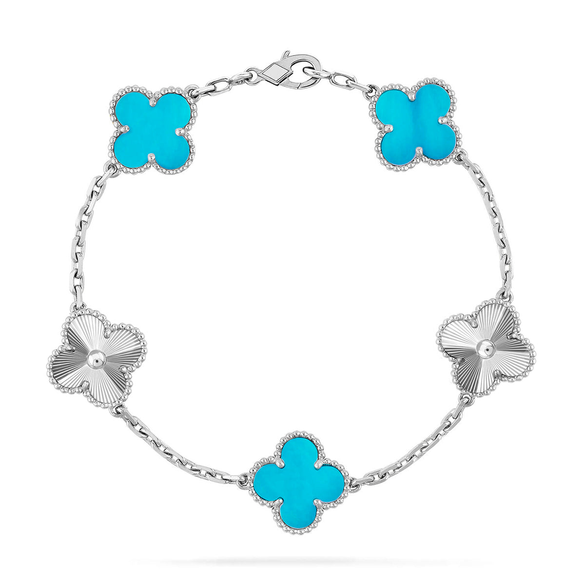 [Panda Jewelry] CLOVER 5 MOTIF TURQUOISE BRACELET COLLECTION