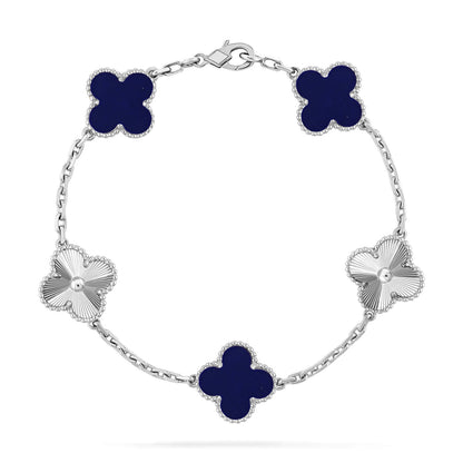 [Panda Jewelry]CLOVER 5 MOTIF LAPIS LAZULI BRACELET COLLECTION
