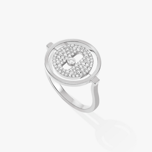 [Panda Jewelry]LUCKY MOVE PAVED SILVER DIAMOND RING