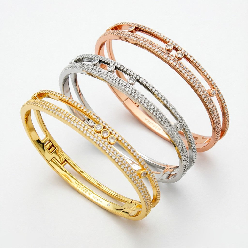 [Panda Jewelry]Move Romane pav茅 bangle