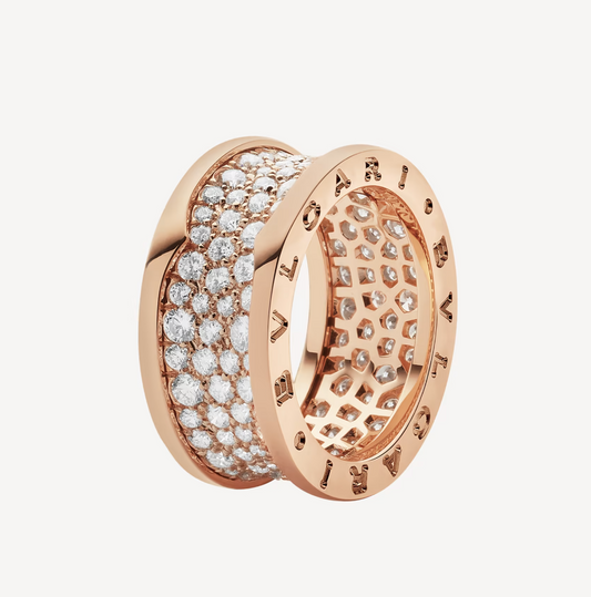 [Panda Jewelry]ZERO 1 WITH PAVED DIAMONDS ON THE SPIRAL RING