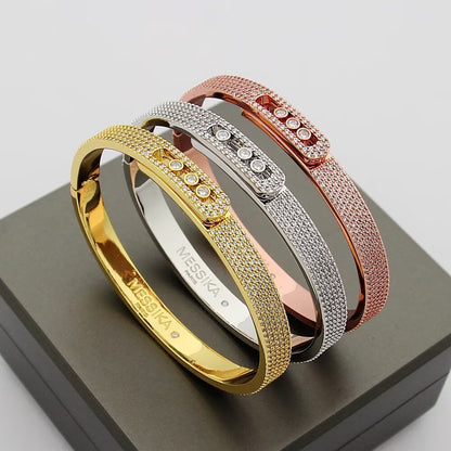 [Panda Jewelry]Move Noa Full Pav茅 Diamond Bangle Bracelet
