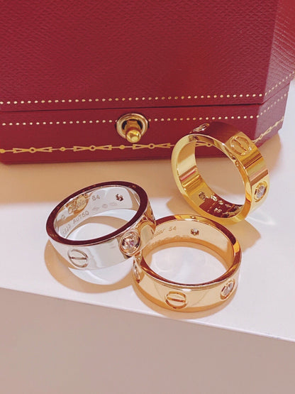 [Panda Jewelry]Three-Diamond Ring