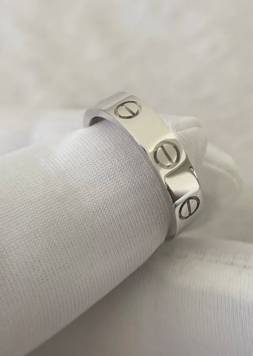 [Panda Jewelry]LOVE RING 4MM 1 DIAMOND SILVER