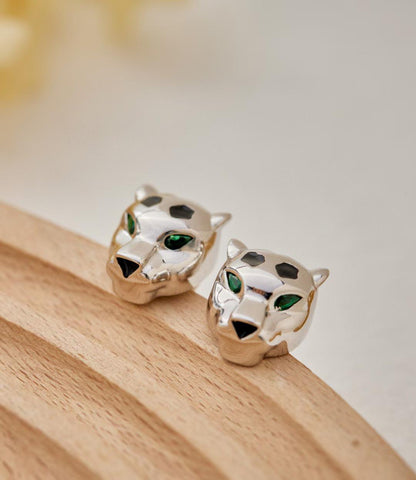 [Panda Jewelry]CHRRTAH-PRINT STUD EARRINGS, THREE COLORS