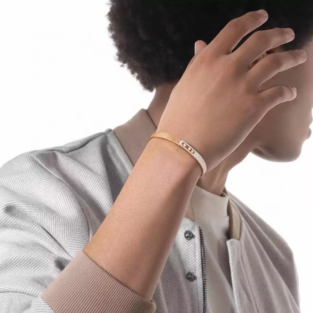 [Panda Jewelry]2026 BRAND-NEW FROSTED BRACELET WITH DIAMONDS THREE COLORS