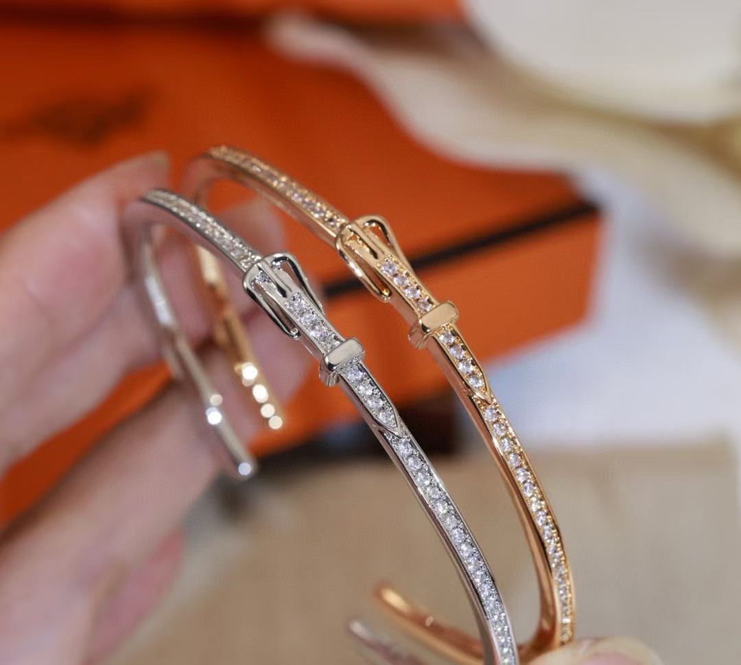 [Panda Jewelry]DIAMOND-ENCRUSTED BRACELET THREE COLORS