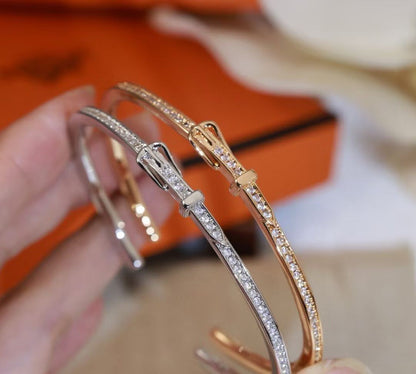 [Panda Jewelry]DIAMOND-ENCRUSTED BRACELET THREE COLORS