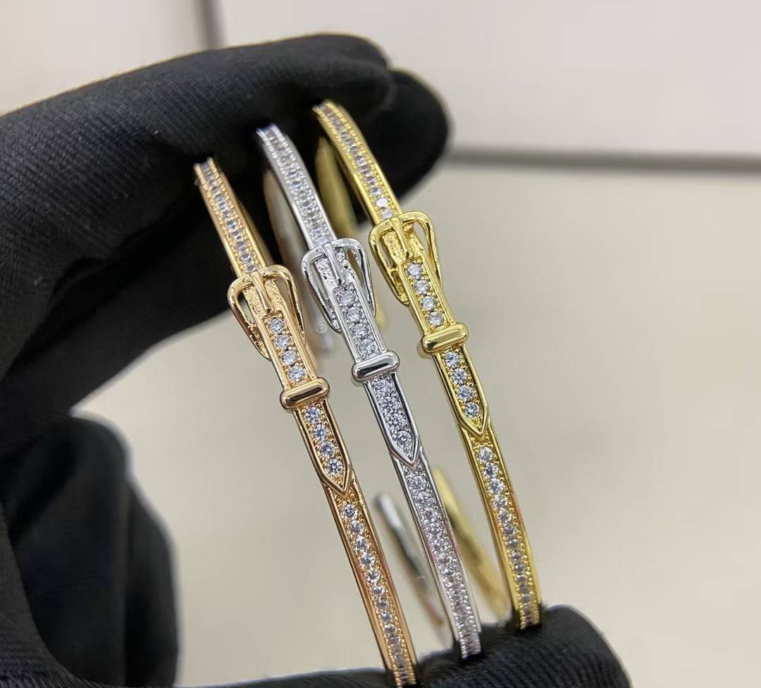[Panda Jewelry]DIAMOND-ENCRUSTED BRACELET THREE COLORS