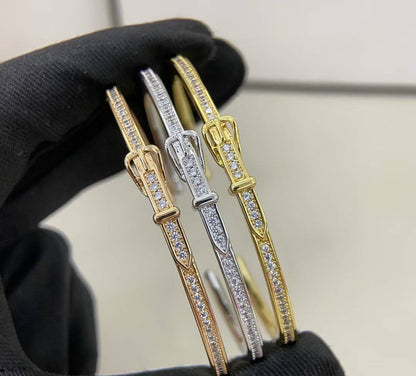 [Panda Jewelry]DIAMOND-ENCRUSTED BRACELET THREE COLORS