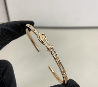 [Panda Jewelry]DIAMOND-ENCRUSTED BRACELET THREE COLORS