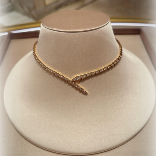 [Panda Jewelry]NEW！SERPENT DIAMOND NECKLACE