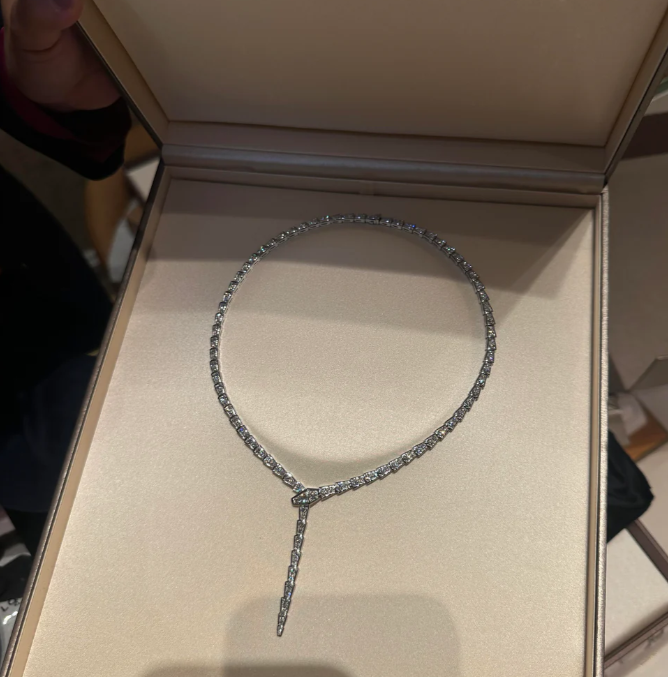[Panda Jewelry]NEW！SERPENT DIAMOND NECKLACE