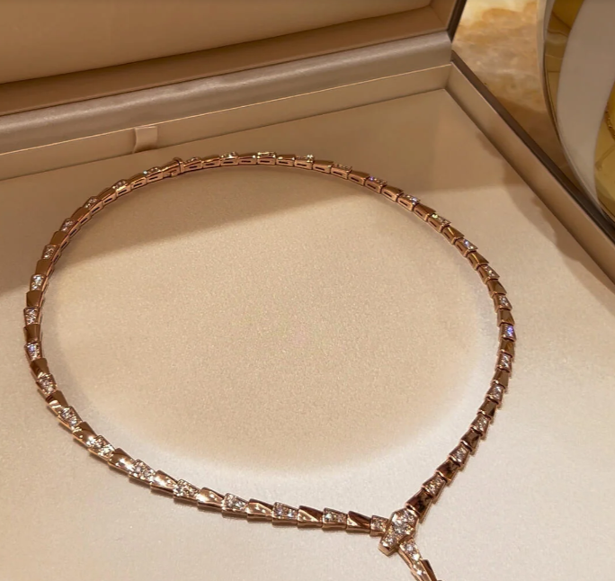 [Panda Jewelry]NEW！SERPENT DIAMOND NECKLACE