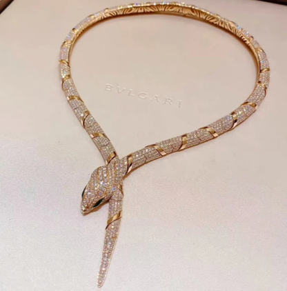 [Panda Jewelry]HAUTE COUTURE GOLD SERPENTI NECKLACE