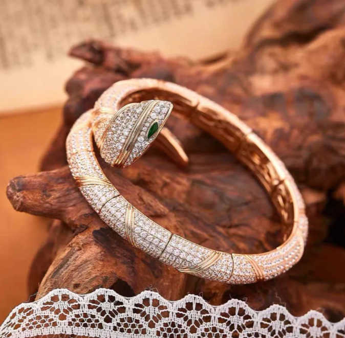 [Panda Jewelry]HAUTE COUTURE GOLD SERPENTI BRACELET
