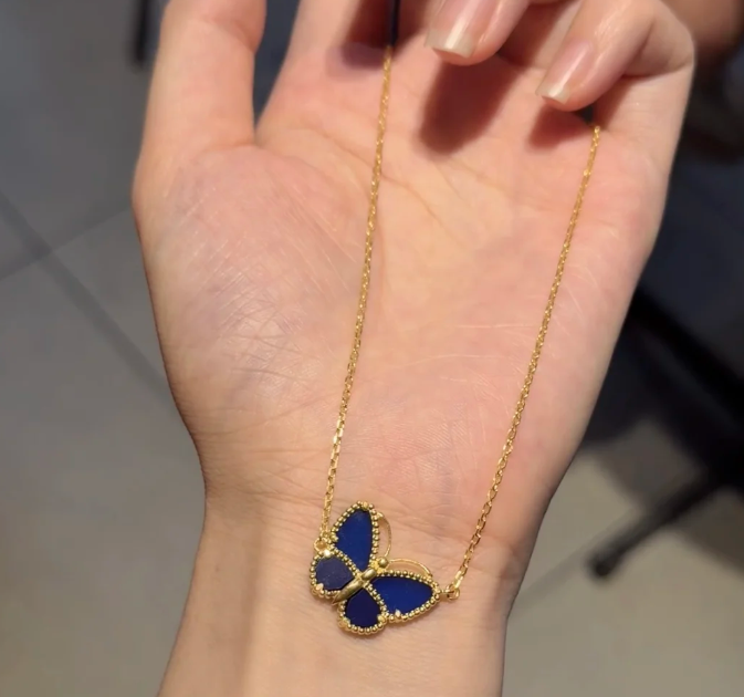 [Panda Jewelry]2026 NEW BUTTERFLY BLUE   NECKLACE