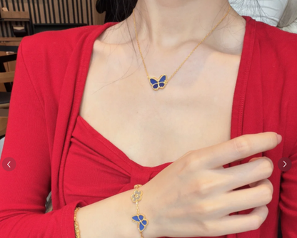 [Panda Jewelry]2026 NEW BUTTERFLY BLUE   NECKLACE