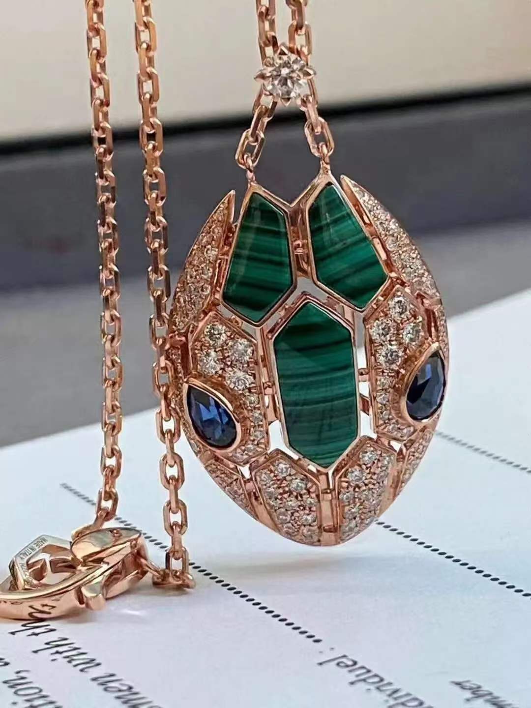 [Panda Jewelry]Bvlgari Serpenti diamond necklace