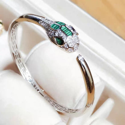 [Panda Jewelry]Bvlgari Snake-head agate diamond bracelet