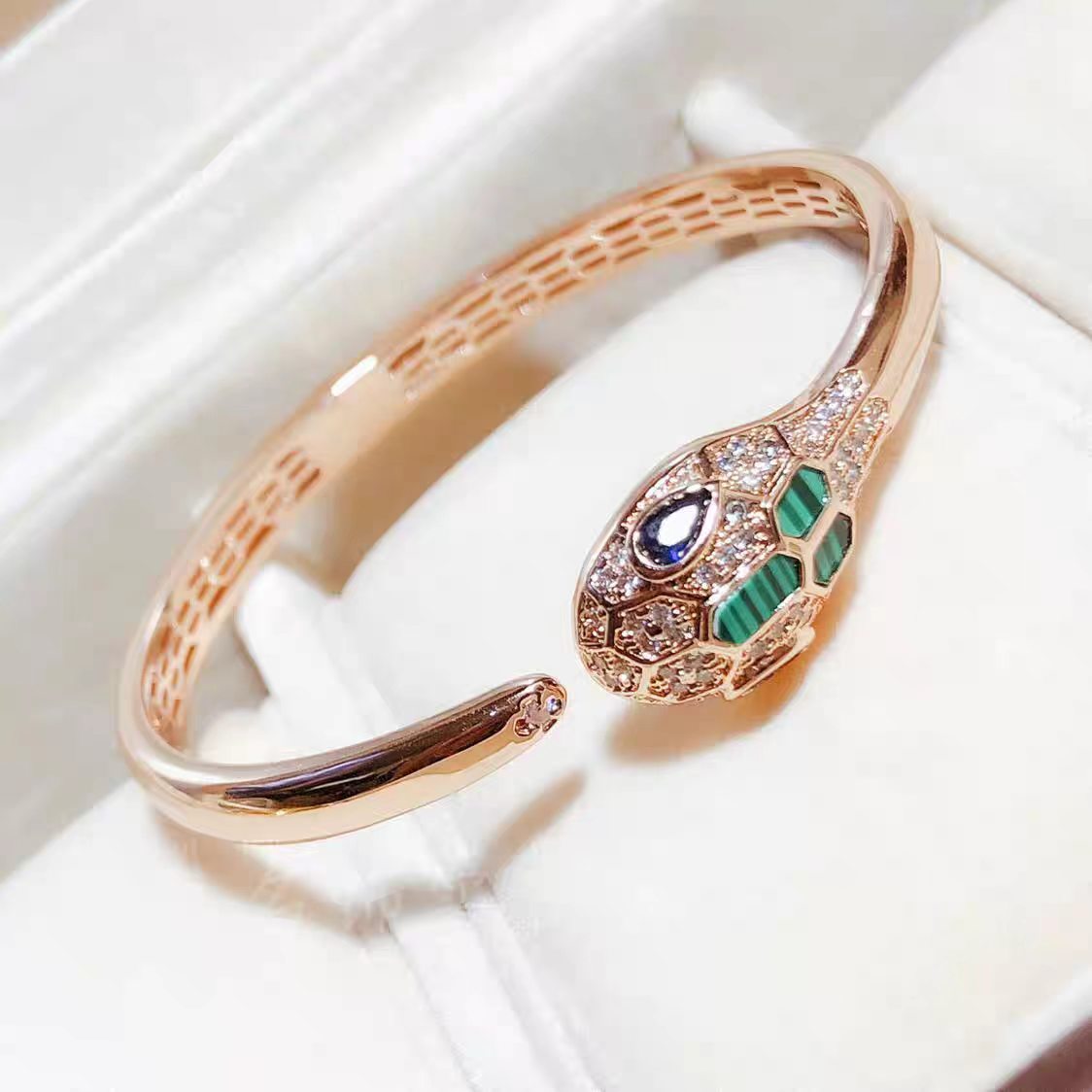 [Panda Jewelry]Bvlgari Snake-head agate diamond bracelet