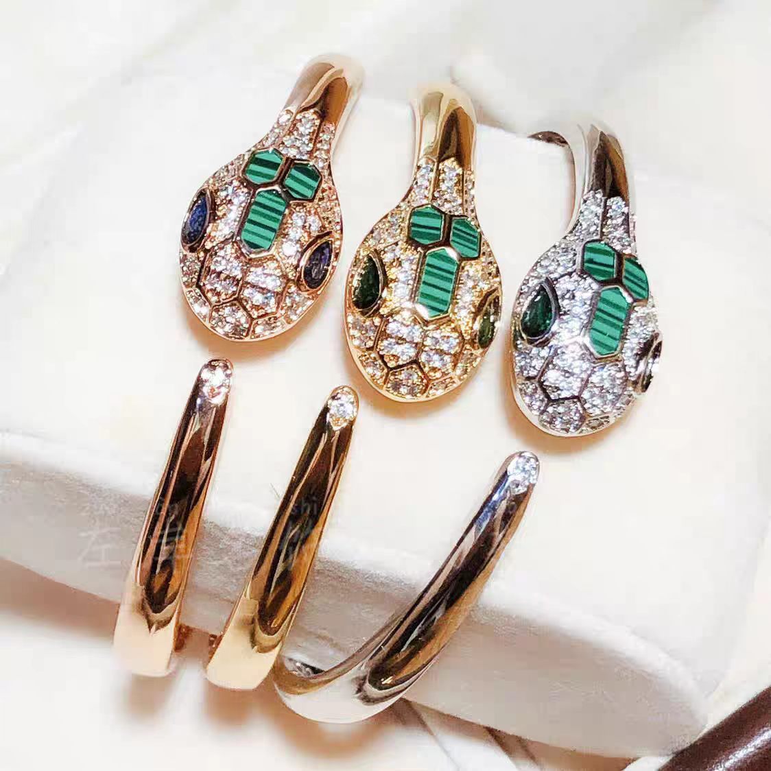[Panda Jewelry]Bvlgari Snake-head agate diamond bracelet