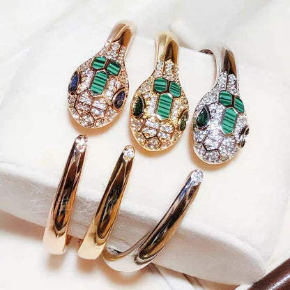 [Panda Jewelry]Bvlgari Snake-head agate diamond bracelet
